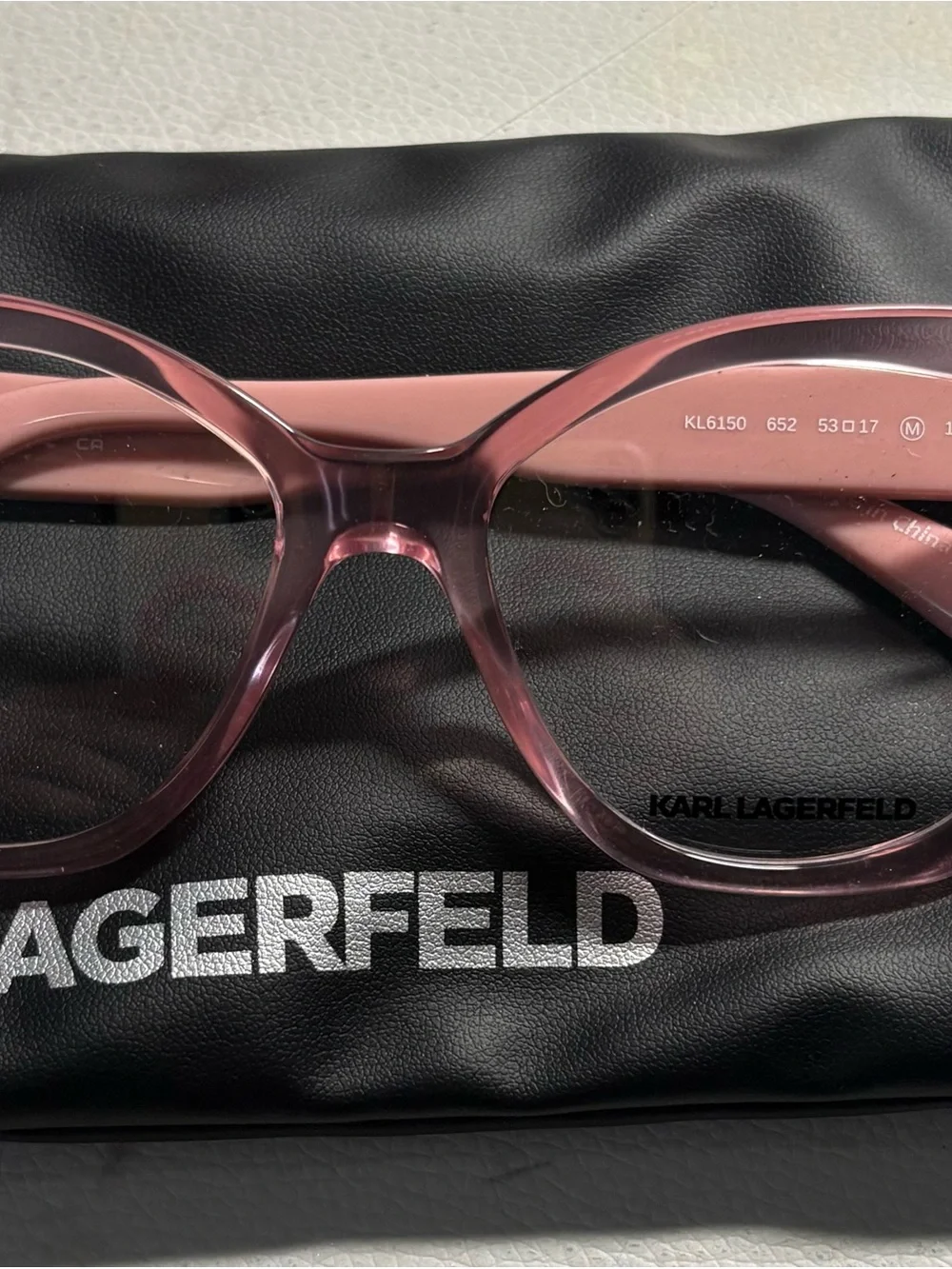 Karl Lagerfeld Transparent Pink Women's Eyeglasses